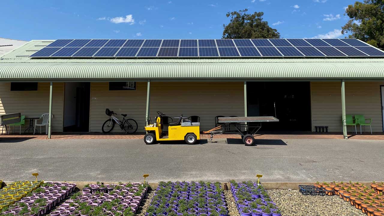 Domus Nursery solar panels and electric buggy